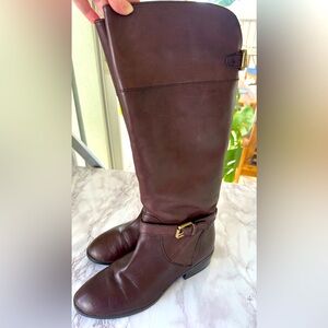 Lauren Ralph Lauren Brown Leather Equestrian Style Boots Size 7